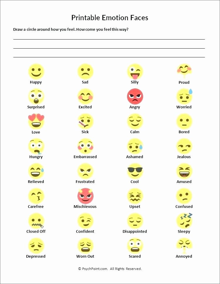 Free Printable Feelings Worksheets Inside Out Emotions Worksheet
