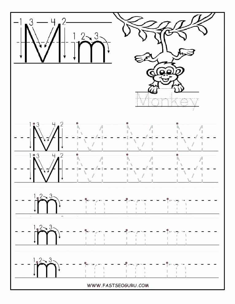 Free Printable Letter M Worksheets Letter M Tracing Worksheets and Writing Printable Worksheet