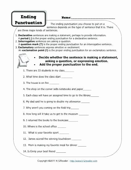 Free Printable Punctuation Worksheets Punctuation Worksheets for Adults