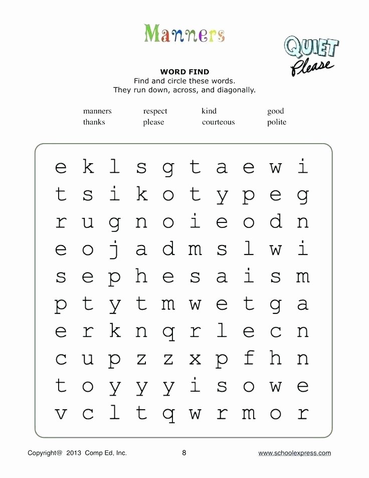Free Printable Secret Code Worksheets Luxury Teaching Children Manners Worksheets Free to Preschoolers
