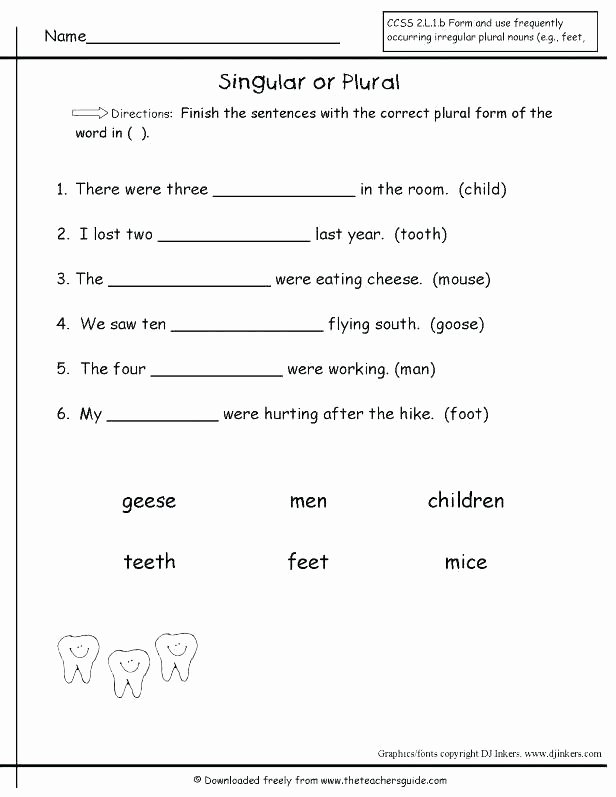 Free Proper Noun Worksheets Special Plural Nouns Worksheets