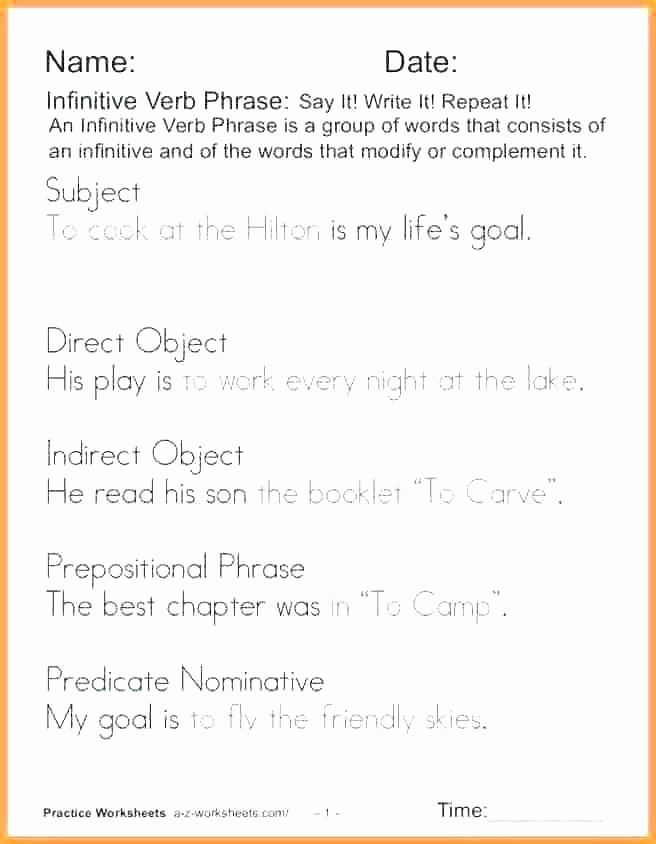 Free Subject and Predicate Worksheets Free Subject and Object Pronoun Worksheets Pronouns Fifth G
