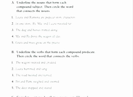 Free Subject and Predicate Worksheets Free Subject and Predicate Worksheets