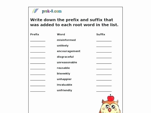 Free Suffix Worksheet Ous Worksheets Prefixes Ou Phonics Pdf Prefix Suffix Bingo