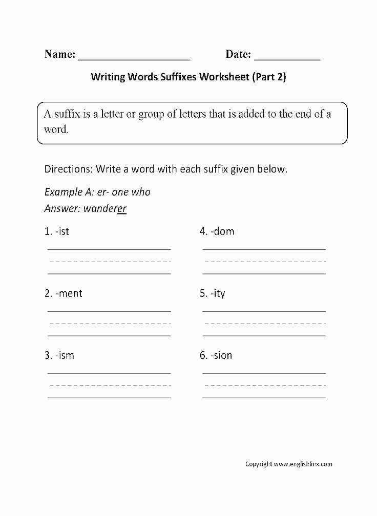 Free Suffix Worksheet Words Ending In Worksheet Vs Worksheets Suffixes Literacy