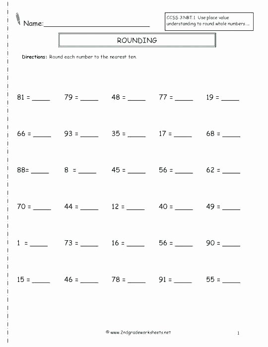 Front End Estimation Worksheets Rounding Worksheets 3rd Grade Pdf