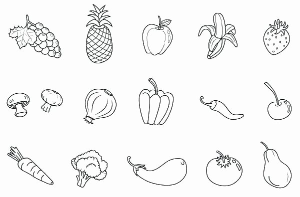 Fruits and Vegetables Worksheets Pdf Drawing Of Fruits – Storamossenfo