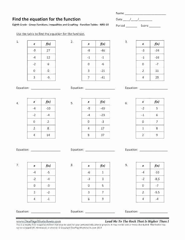 Function Table Word Problems Best Of Writing Linear Equations Worksheets – Openlayers