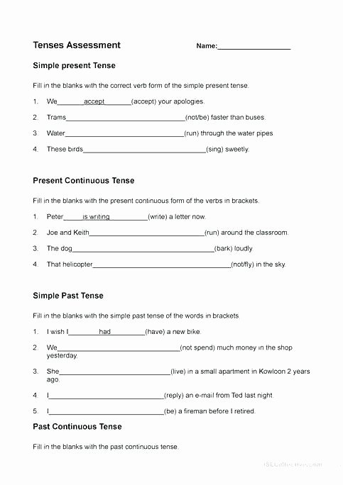 Future Tense Verbs Worksheet Past Tense Exercises