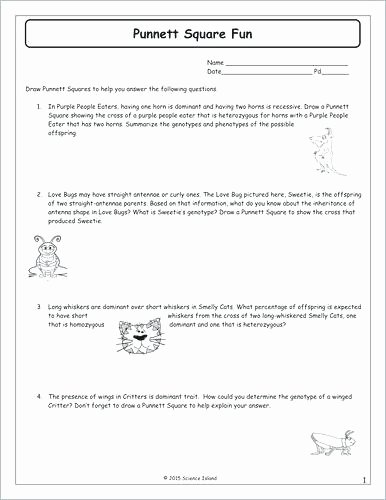 Genetics and Heredity Worksheet Unique Biology Life Skills Worksheets for Middle School Students