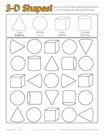Geometric Shapes Worksheets 2nd Grade First Grade Shapes Worksheets