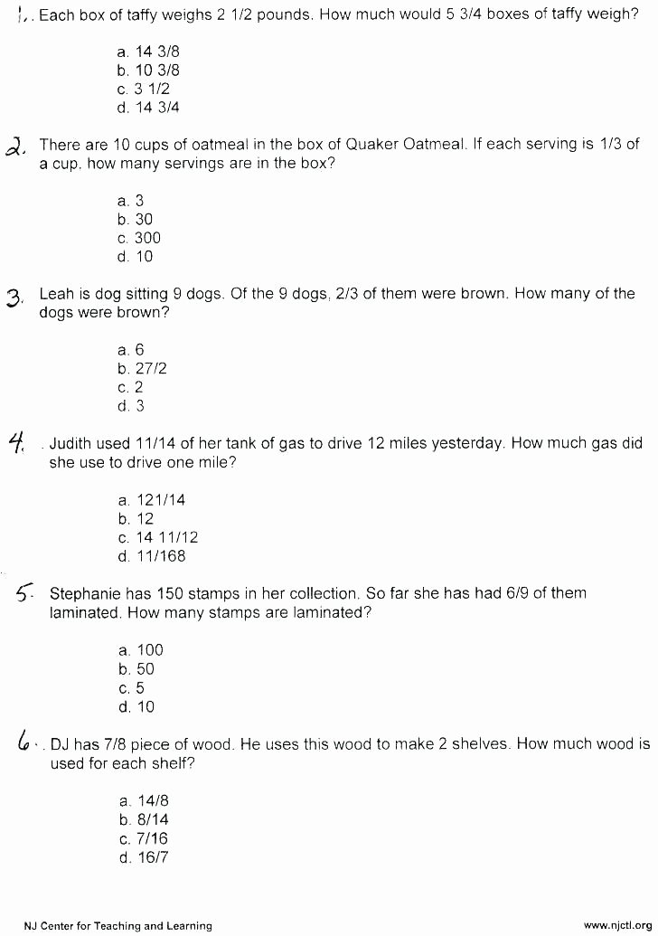 Geometry Word Problems Worksheets Grade Math Word Problems Worksheets with Answers Fraction