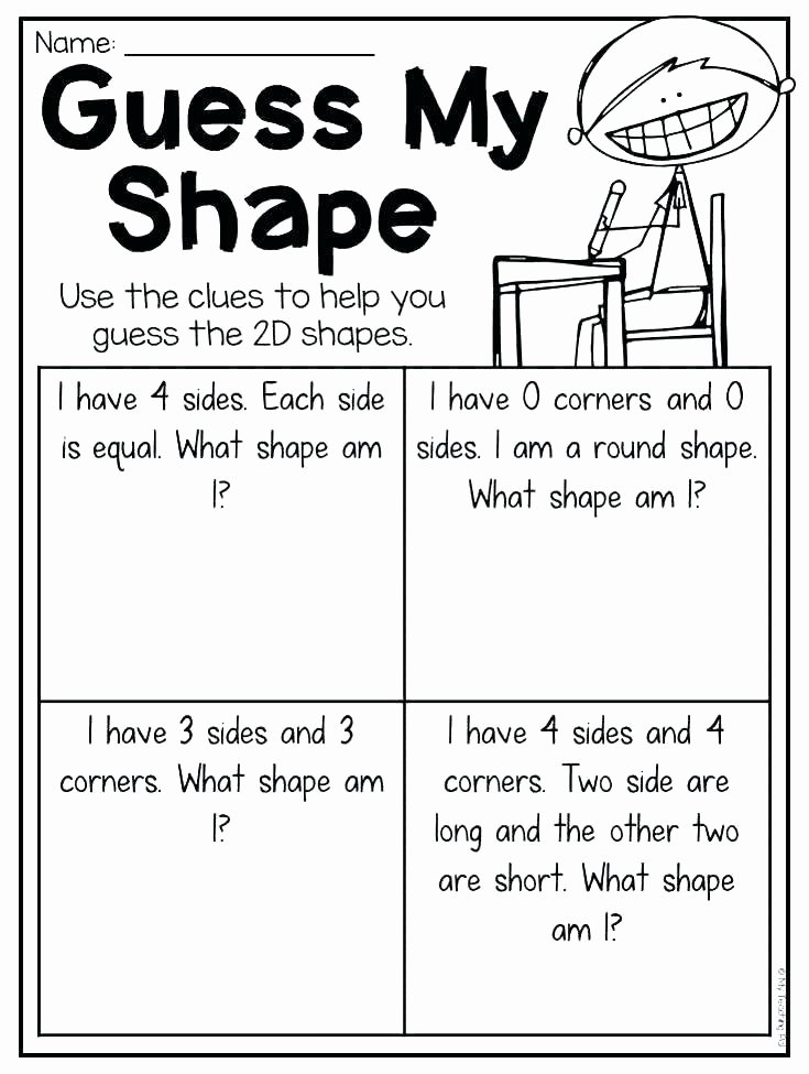 Geometry Worksheet 2nd Grade Geometry Worksheets Shape attributes Chart 4th Grade Lines