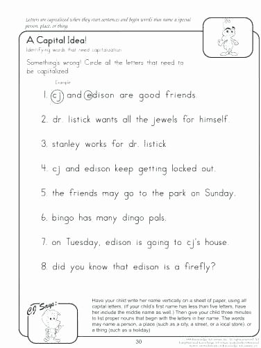Grammar Worksheet First Grade 1st Grade Grammar Worksheets First Free the Best Image Nouns