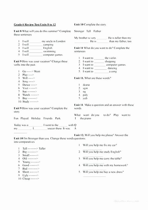 Grammar Worksheets for 8th Graders Grade Worksheets for Free Download 2 Grammar 6 Elementary