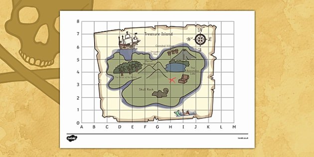 Grid Map Worksheets Grade 2 Editable Pirate Treasure Map