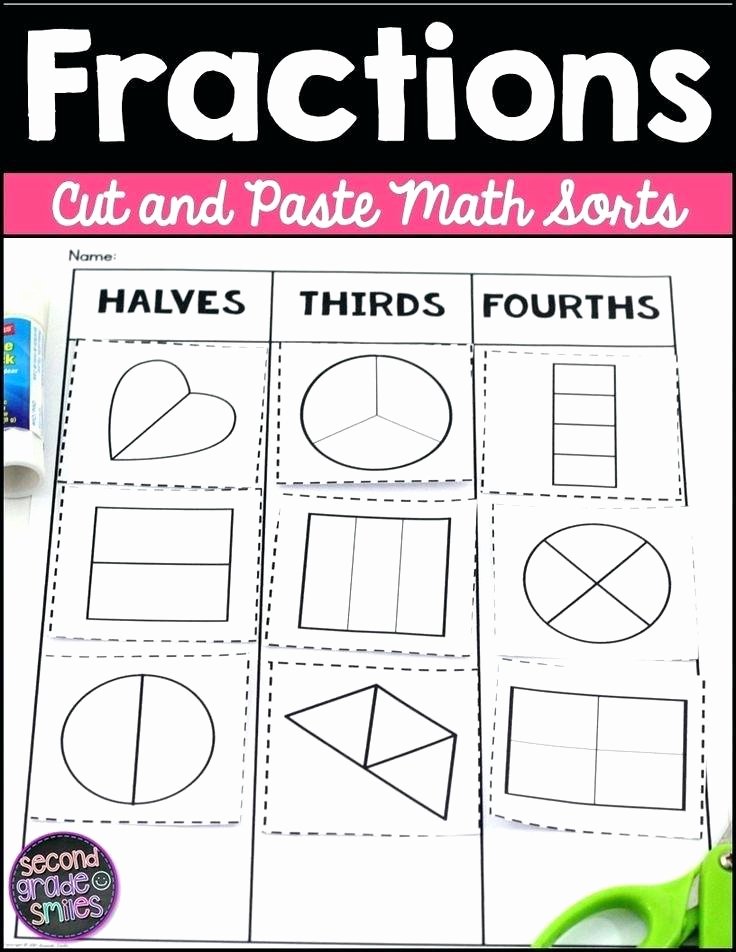 Halves Thirds Fourths Worksheets Math Fraction Activities for 2nd Grade – Imperia Potolkov
