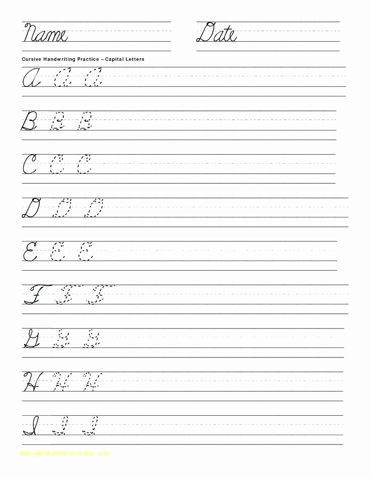 Handwriting without Tears Worksheets Pdf Grade Handwriting Worksheets Excel Penmanship Library