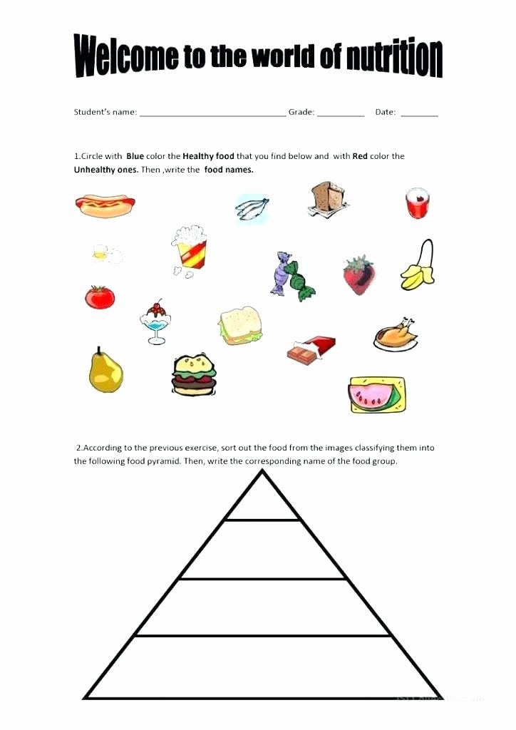 Healthy Habits for Kids Worksheets Free Health Worksheets for 4th Grade