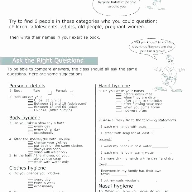 Healthy Habits for Kids Worksheets Health Class Worksheets