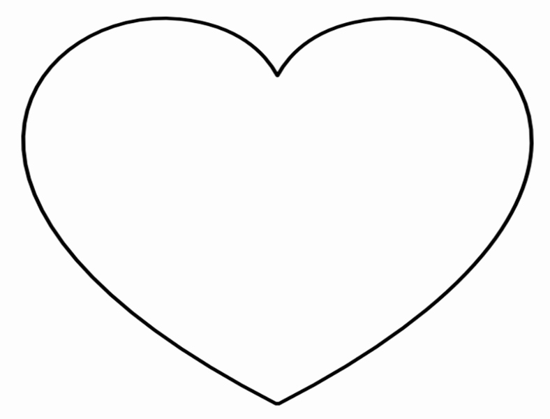 Heart Diagram Blank Beautiful Super Sized Heart Outline – Extra Printable Template