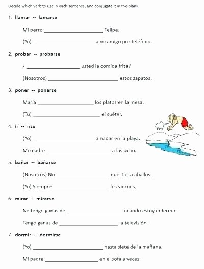 High School Spanish Worksheets Elementary School Spanish Worksheets