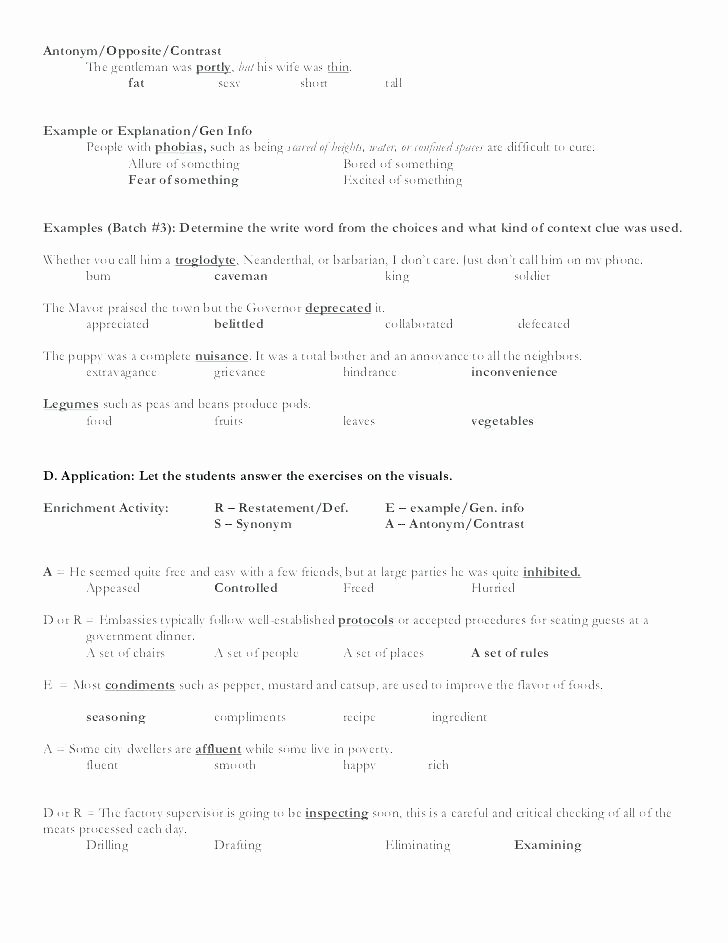Homograph Worksheet 5th Grade Context Clues Worksheets 5th Grade Pdf Worksheet Lesson