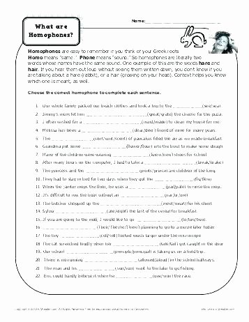Homographs Practice Worksheets Homophones Homographs Worksheets and for Grade 6 org