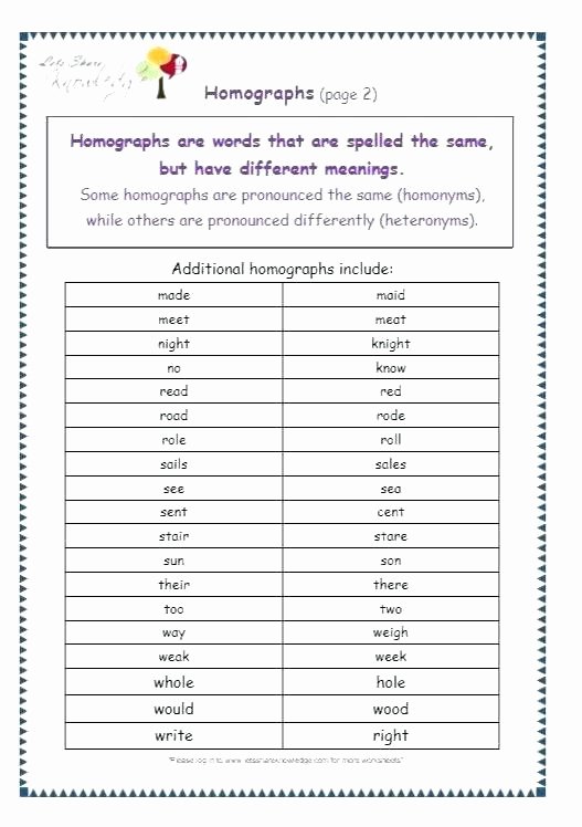 Homonym Worksheets High School Homophones Worksheet Choose the Correct Homophone Worksheets