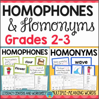 Homophones Anchor Chart Homonym Activity &amp; Worksheets