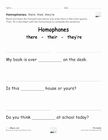 Homophones and Homographs Worksheets Homonyms Worksheets Middle School