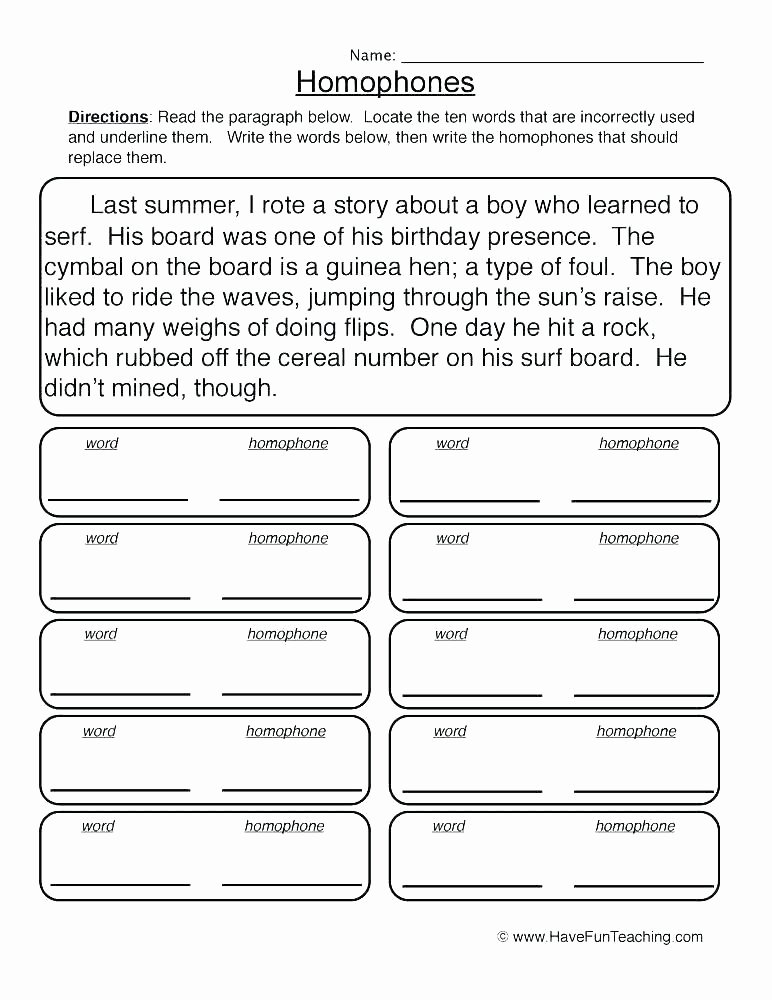 Homophones Worksheet 4th Grade Snapshot Image Mystery Math Worksheet 3 Fun Science