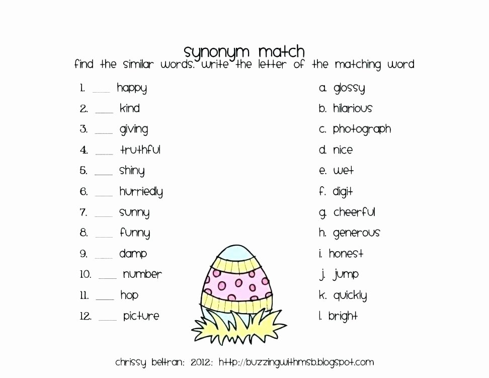 Homophones Worksheet 5th Grade Synonyms Worksheets for Grade 1 Synonym and Antonym