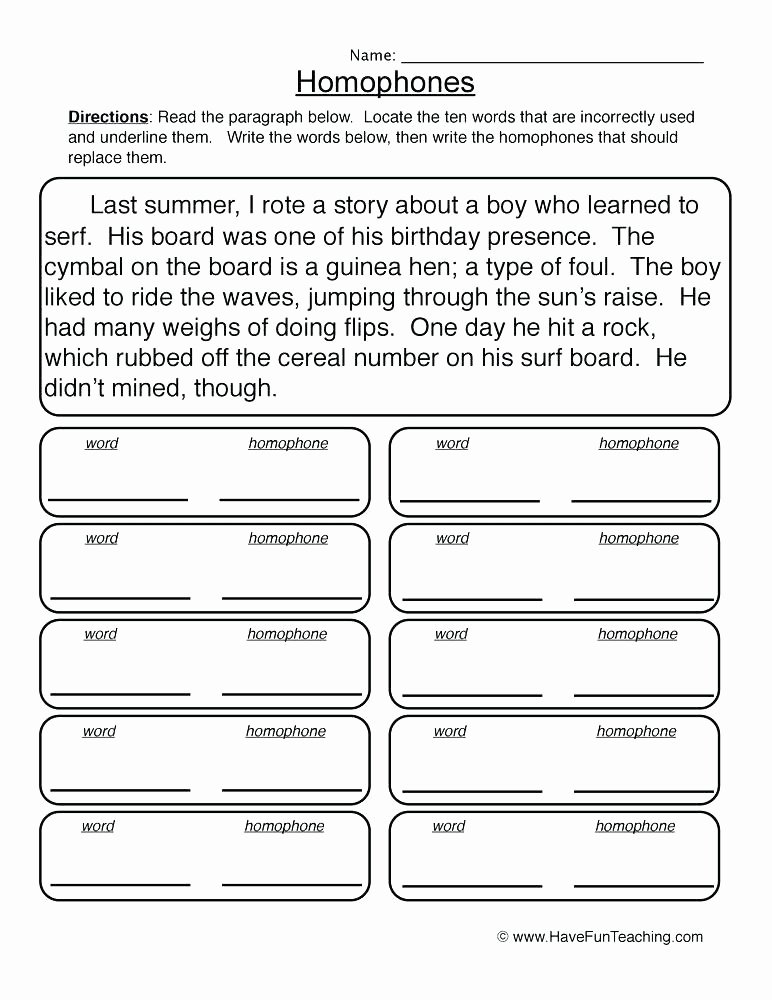 Homophones Worksheet Pdf Grammar Worksheets Its their there A Homonyms with