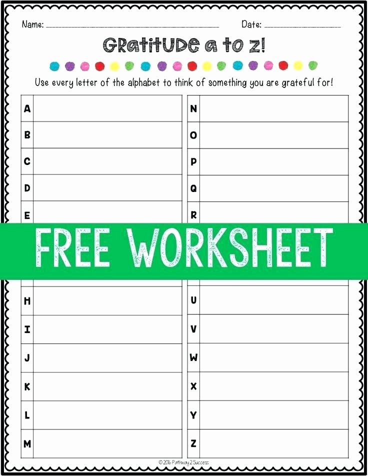 I Am Thankful for Worksheet Gratitude Activities Worksheets