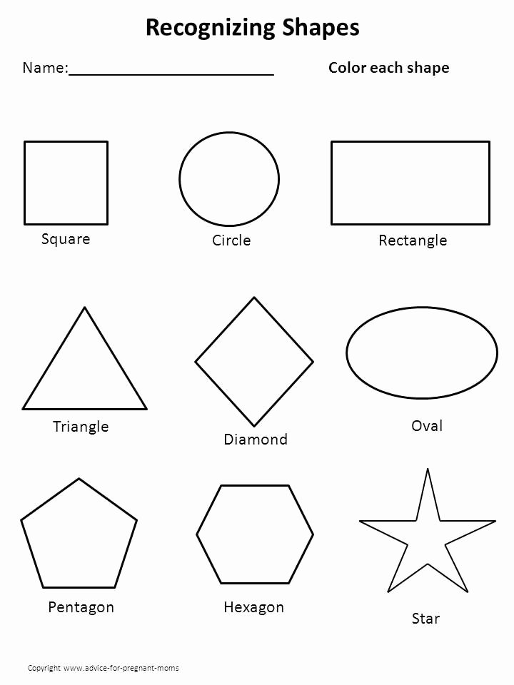 Identify Shapes Worksheet Kindergarten Free Preschool Worksheets Shapes