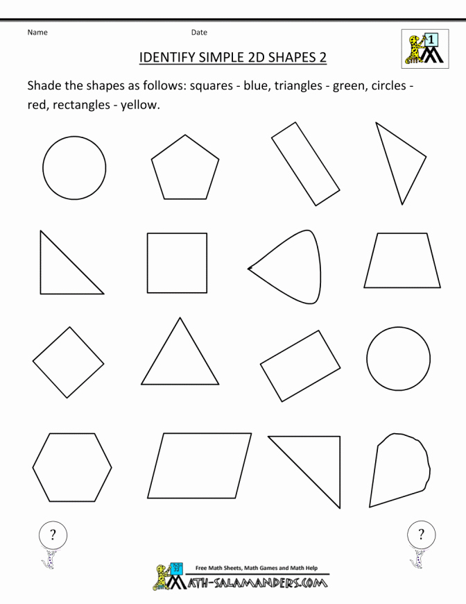 Identifying 2d Shapes Worksheets Identifying 2d Shapes Worksheet Free Printables Grade 2 Math
