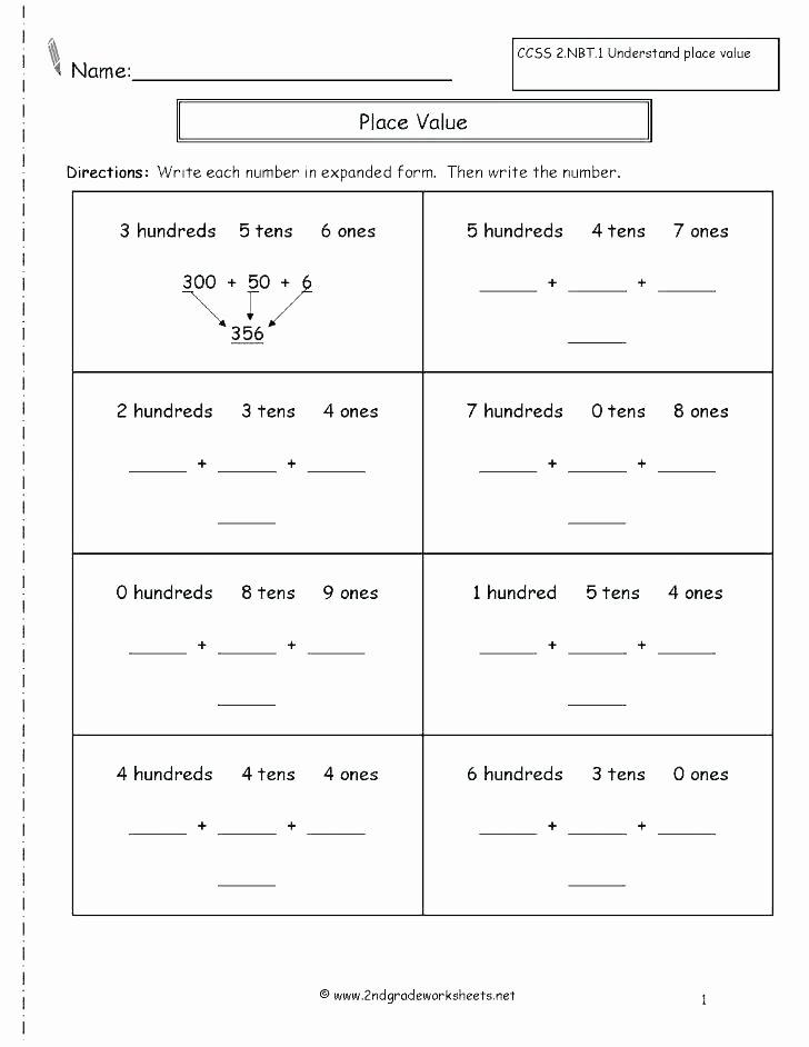 Identifying Conflict Worksheets Expanded form Worksheets Grade Place Value Expanded form