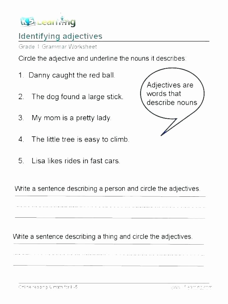 Identifying Nouns and Verbs Worksheets 4th Grade Nouns and Verbs Worksheets