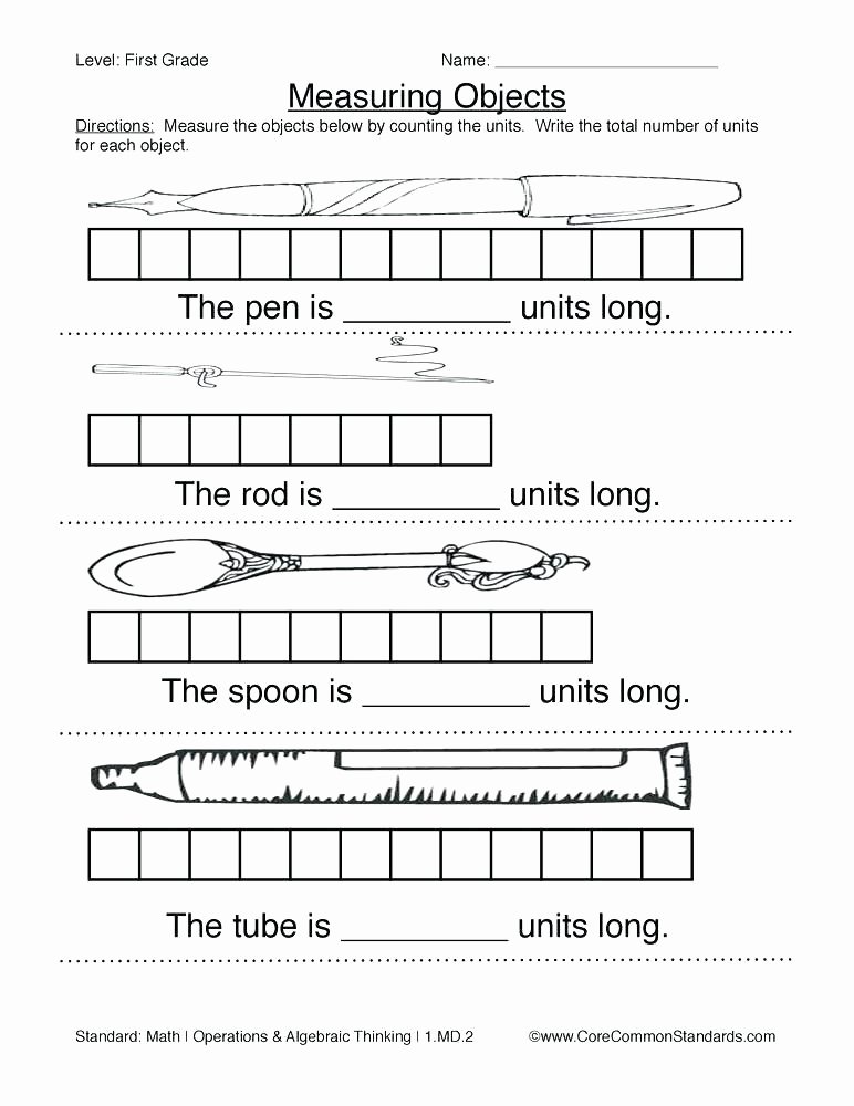 Inches Measurement Worksheets Grade Math Worksheets for Measurement Inches Grade Math