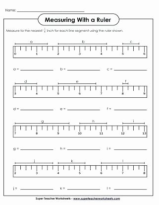 Inches Measurement Worksheets Ruler Worksheets