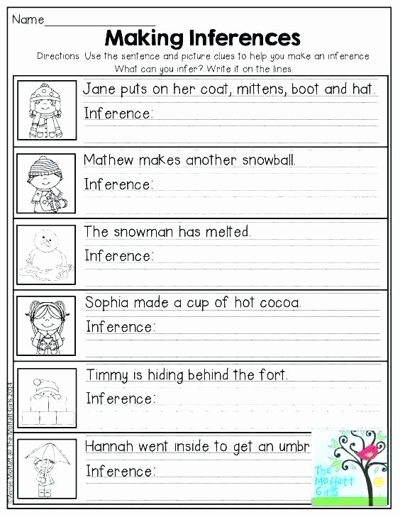 Inference Worksheets 4th Grade Pdf Reading Prehension Grade Worksheet Inferences Worksheets