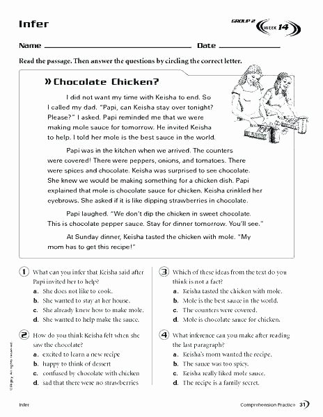 Inference Worksheets for 4th Grade Drawing Conclusions Worksheets 4th Grade Pdf