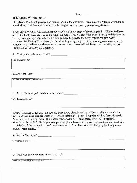 Inference Worksheets for 4th Grade Inference Worksheets 2nd Grade
