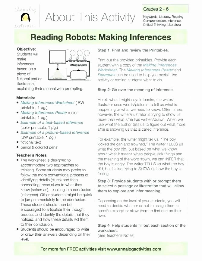 Inferencing Worksheets 4th Grade Inference Worksheets 4th Grade
