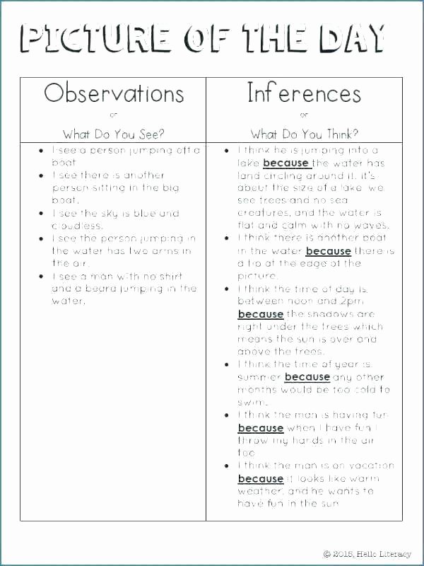 Inferencing Worksheets 4th Grade Making Inferences Worksheets 2nd Grade Free