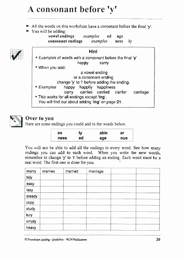 Inflected Endings Worksheets 2nd Grade Ed Ing Verb Endings Worksheets