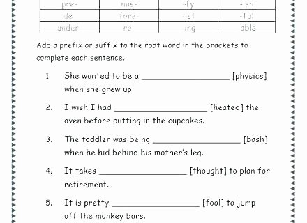 Inflected Endings Worksheets 2nd Grade Prefix Worksheets Grade Language Arts Worksheet Prefixes