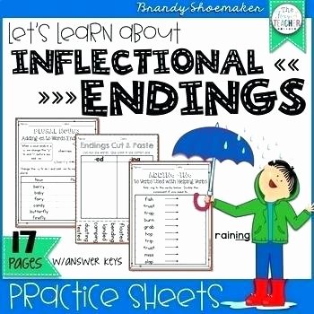 Inflectional Endings Worksheets 2nd Grade Inflectional Endings Worksheet Inflected Endings Worksheets