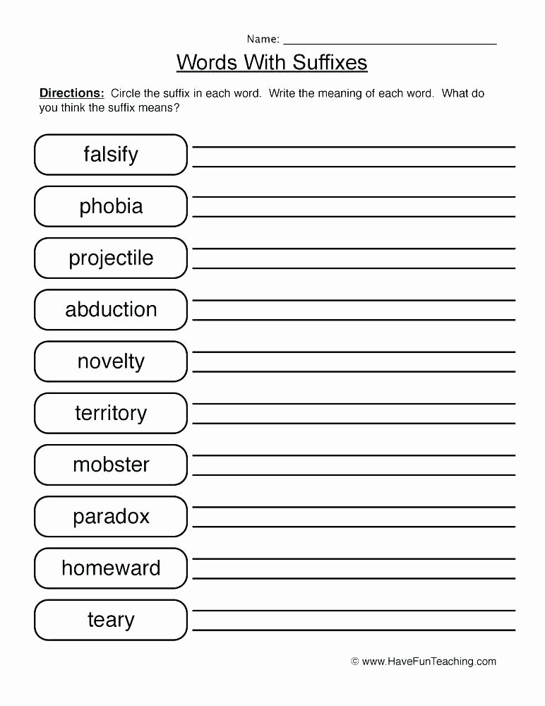 Inflectional Endings Worksheets 2nd Grade Suffix Worksheets 3rd Grade Awesome Prefixes Worksheets